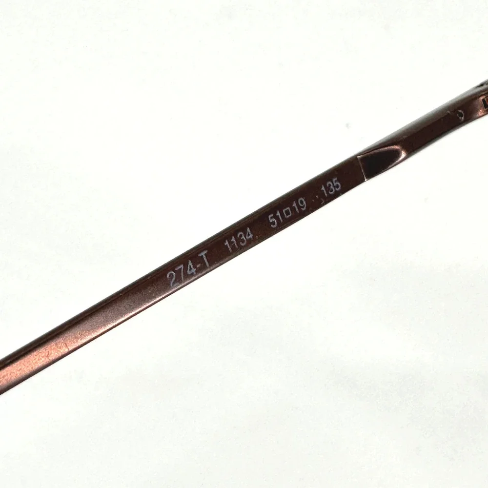 Vintage Armani Eyeglasses Unisex 51mm Brown 274-T Oval Titanium‎ Italy NEW Y2K